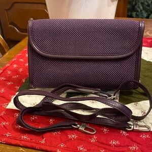 Thirty-One Purple Polka Dot Crossbody Bag